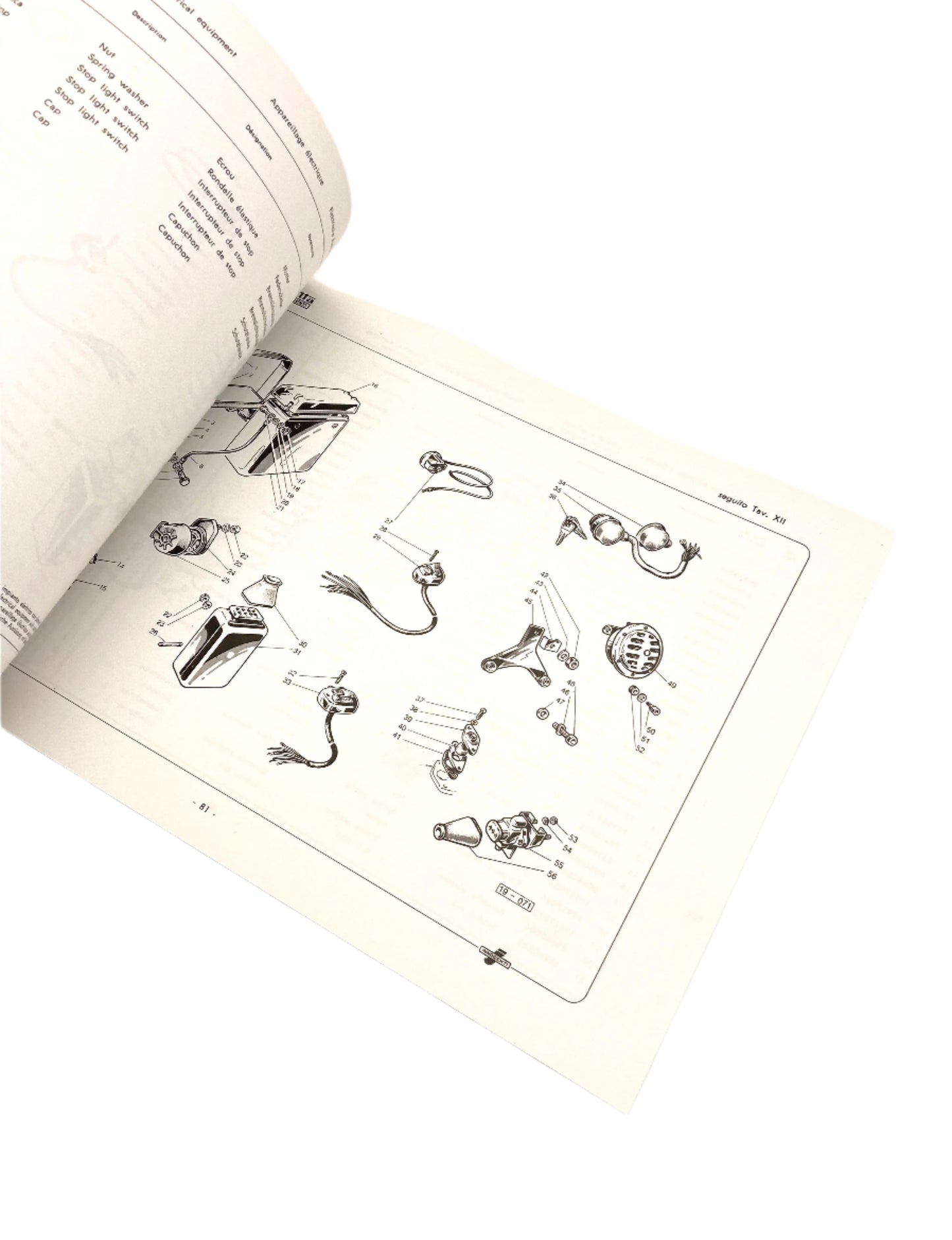 Lambretta Li SX TV parts manual