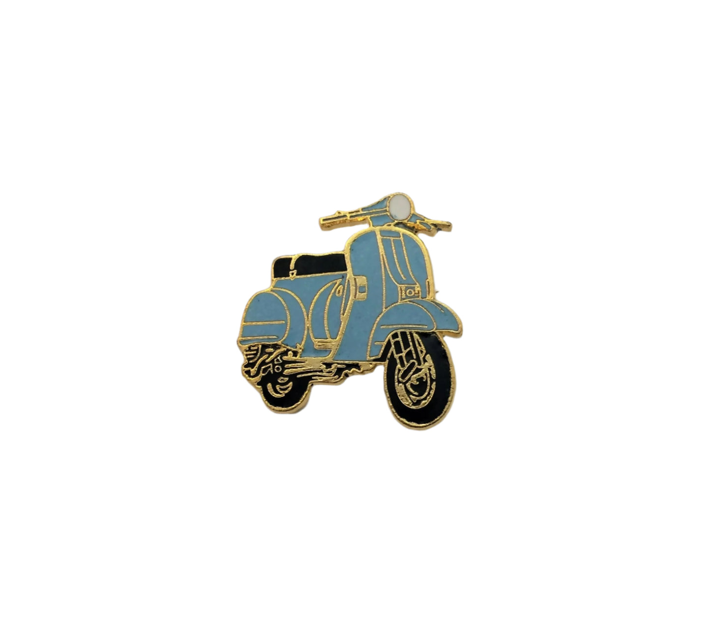 Vespa P range cut out enamel lapel pin badge PALE BLUE