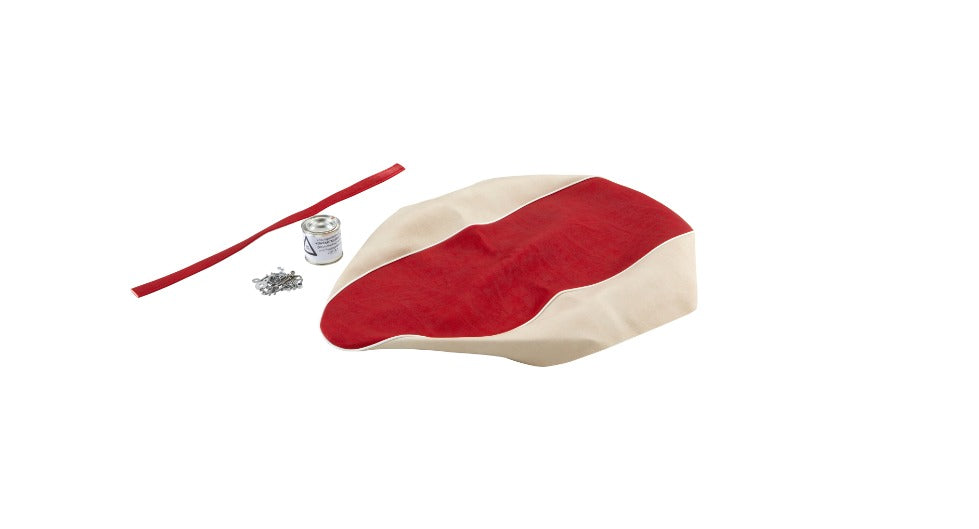 Vespa Douglas seat cover RED/PALE BEIGE