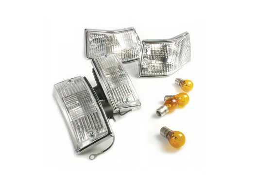 Vespa PX models clear and chrome indicator set