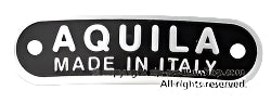 Vespa AQUILA made in Italy seat badge