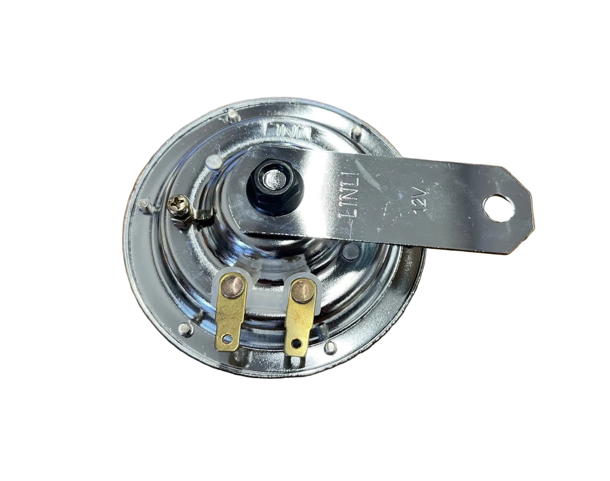 12V DC chrome plated horn 100mm diameter