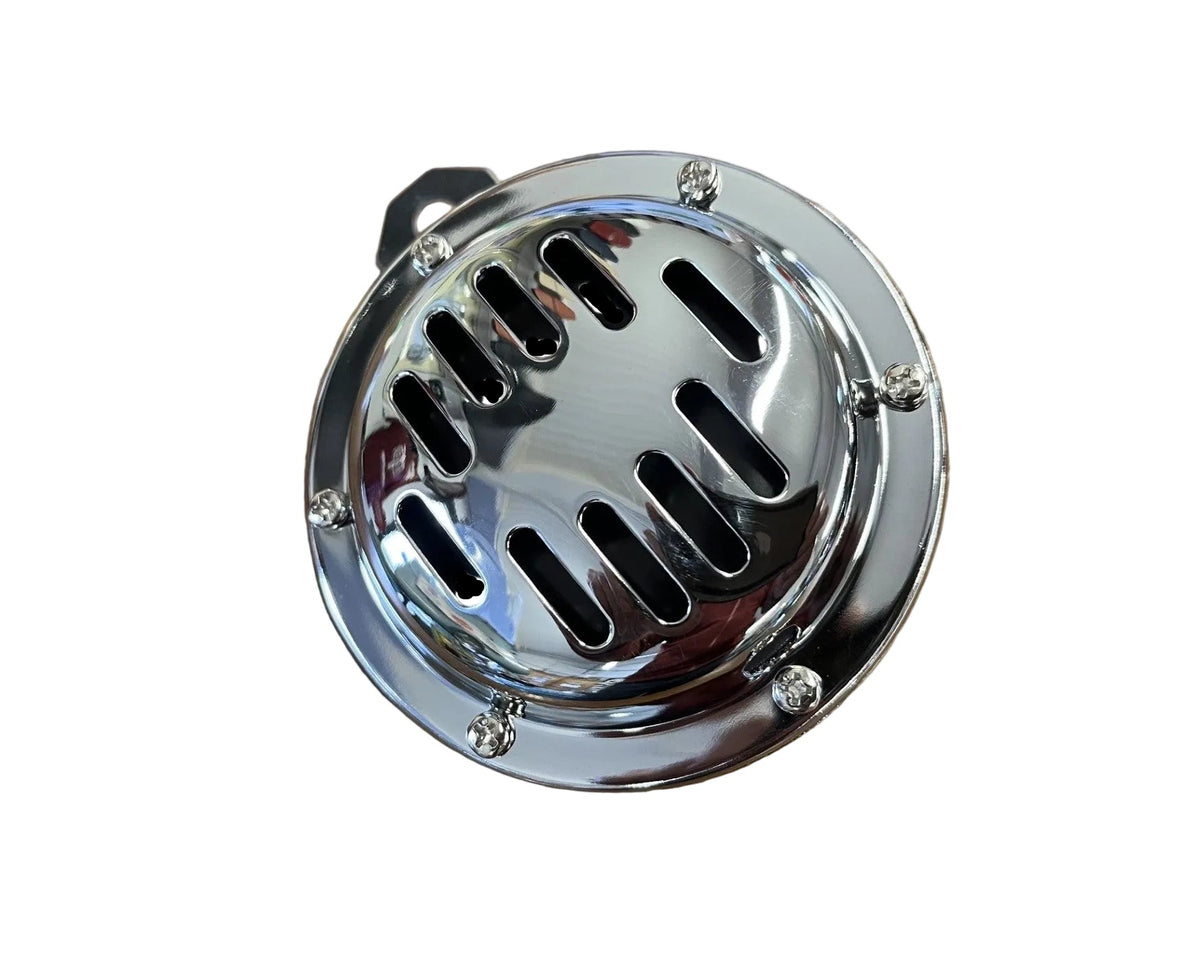 12V DC chrome plated horn 100mm diameter