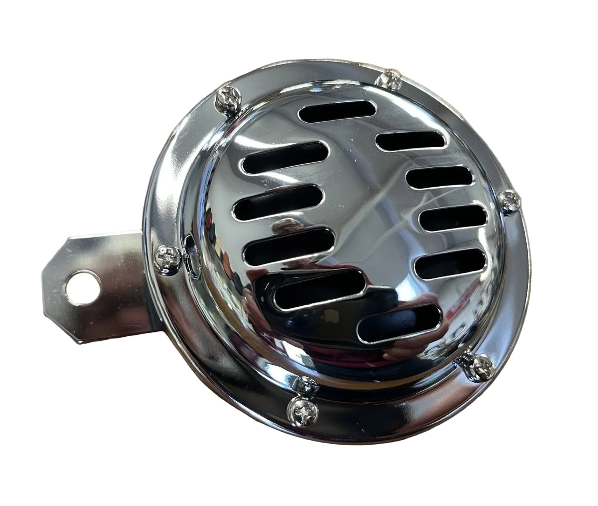 12V DC chrome plated horn 100mm diameter