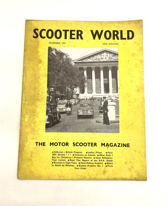 SCOOTER WORLD MAGAZINE DEC 1957
