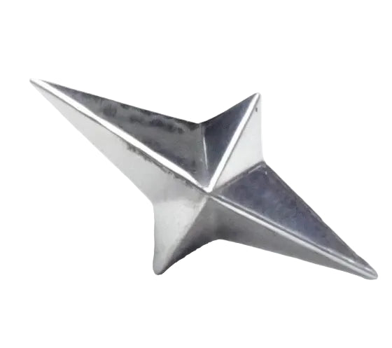 LAMBRETTA REAR FRAME PLUG STAR POLISHED ALLOY 4PCS