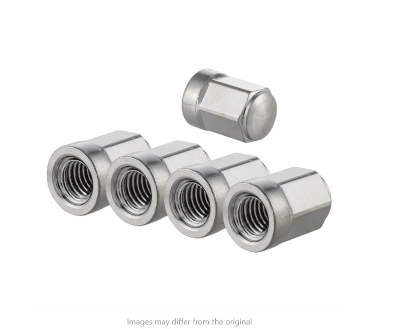 Vespa / Lambretta tubeless wheel securing nuts (Pack of 5) CHROME M8 x 1.25mm