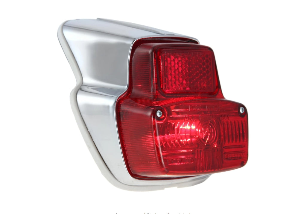 Vespa 50/90/ 125 Primavera rear light unit CHROME plastic body