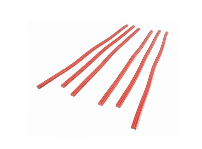 Vespa 14mm ribbed RED floor channel inserts set