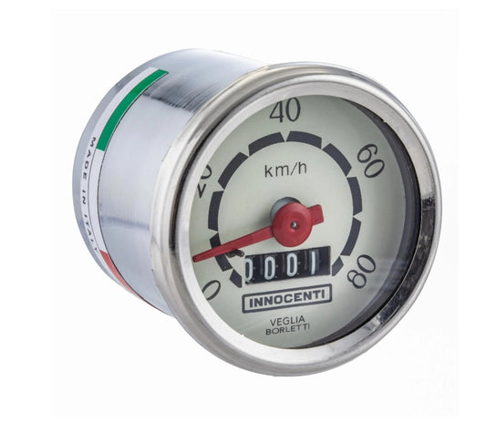 Lambretta speedometer 80 km/h LUI 50/ VEGA 75