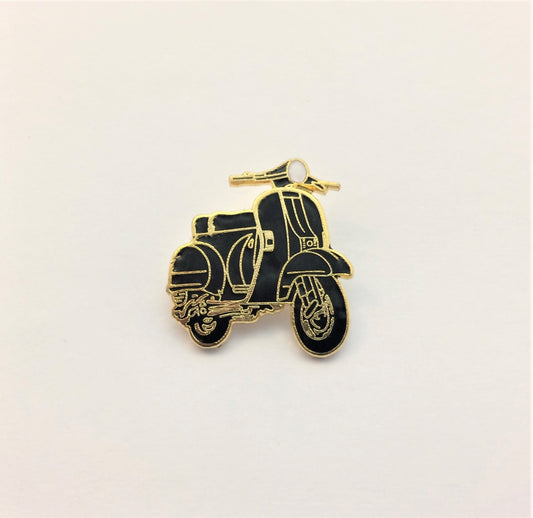 Vespa P range cut out enamel lapel pin badge BLACK