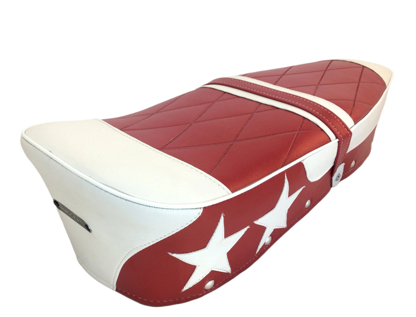 Lambretta accessory seat red / white