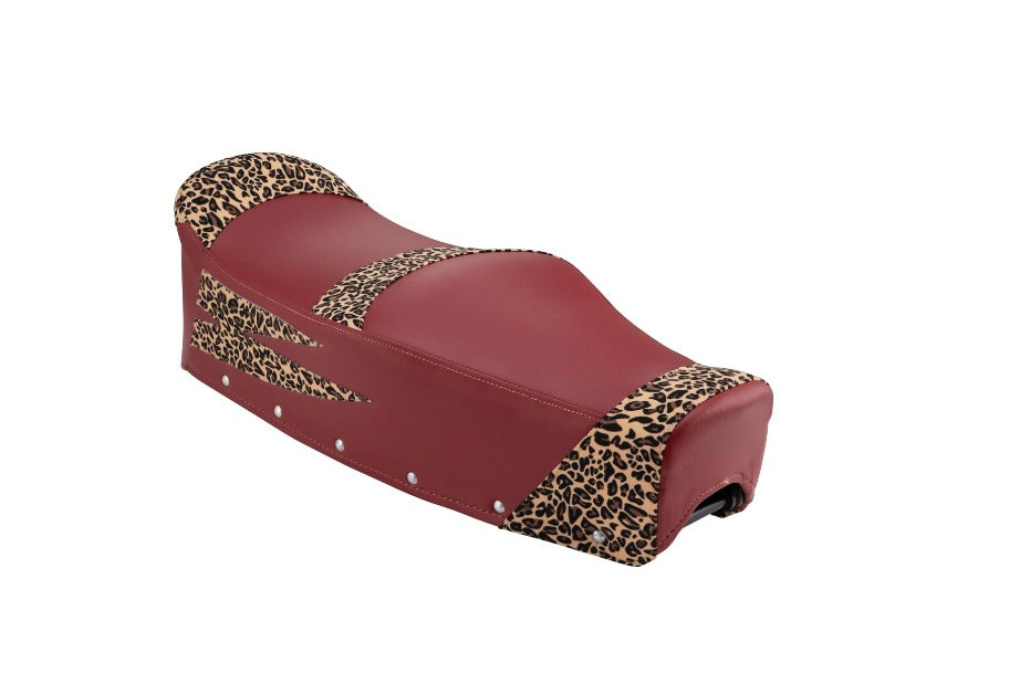 Lambretta COVOLO seat wine red and leopard