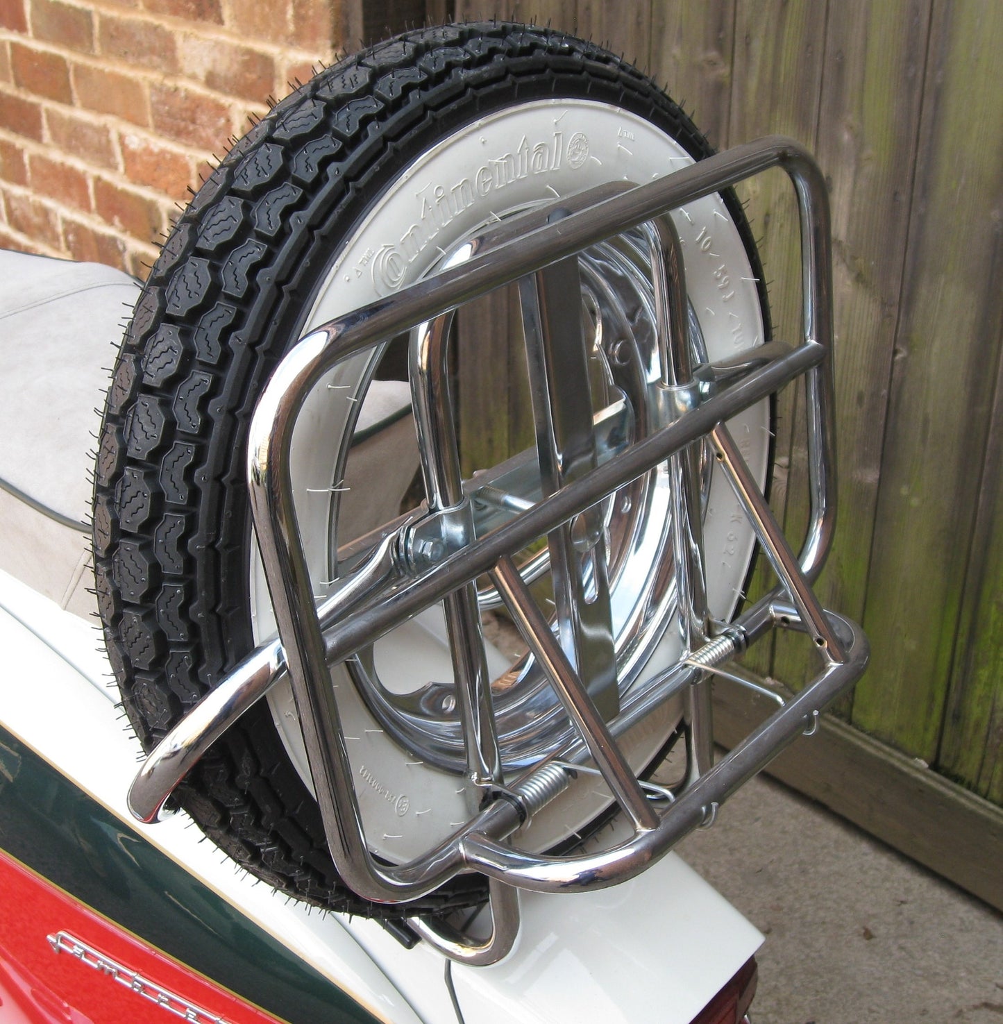 Lambretta chrome rear carrier/ wheel holder