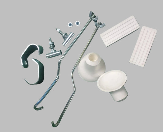 Front carrier fixings kit WHITE rubbers