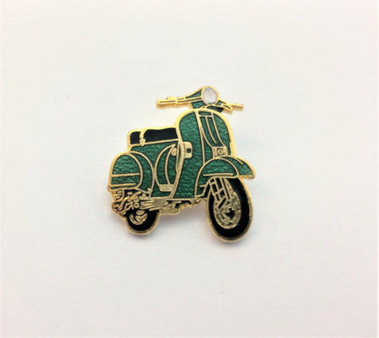 Vespa P range cut out enamel lapel pin badge Green