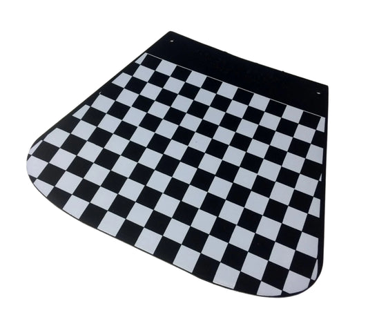 Chequered mudflap Cuppini Black & White