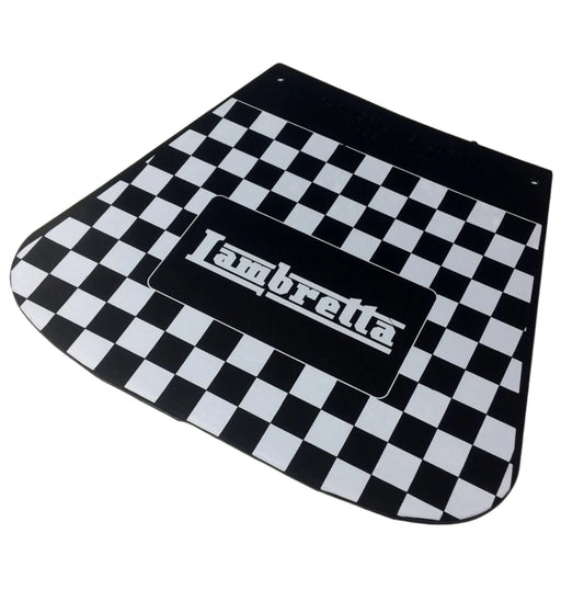 Lambretta chequered mudflap Cuppini Black & White