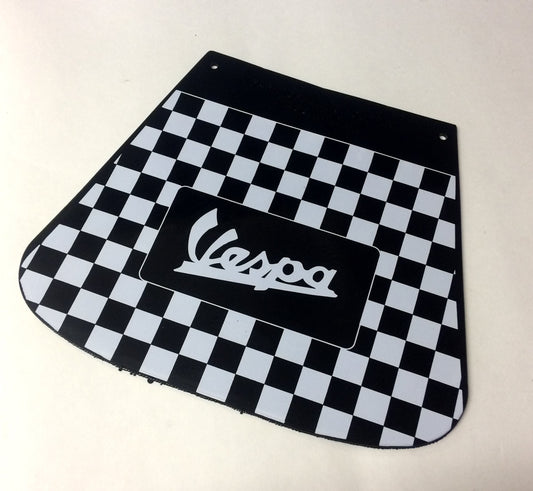 Vespa chequered mudflap Cuppini Black & White