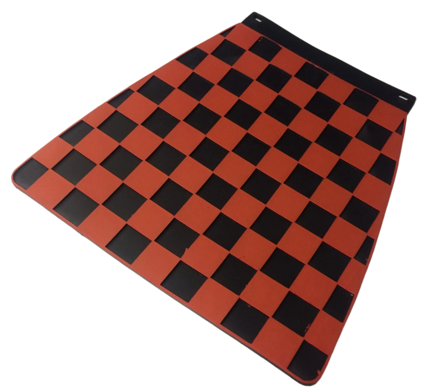 Italian chequered mudflap black & red