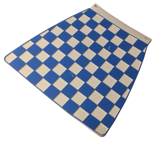 Italian chequered mudflap Blue & White