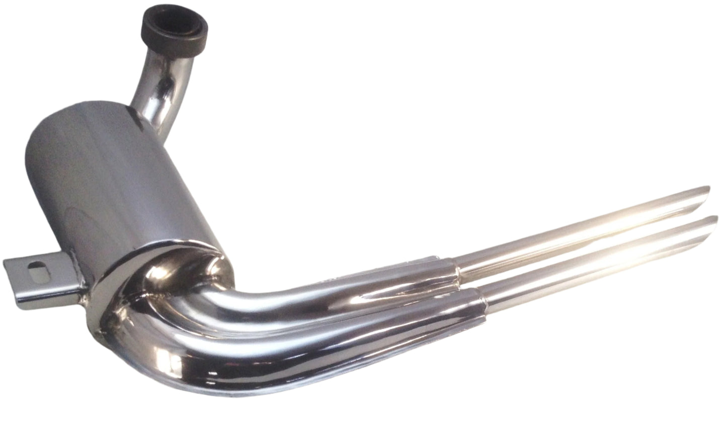 Vespa GS150 ABARTH exhaust polished stainless steel