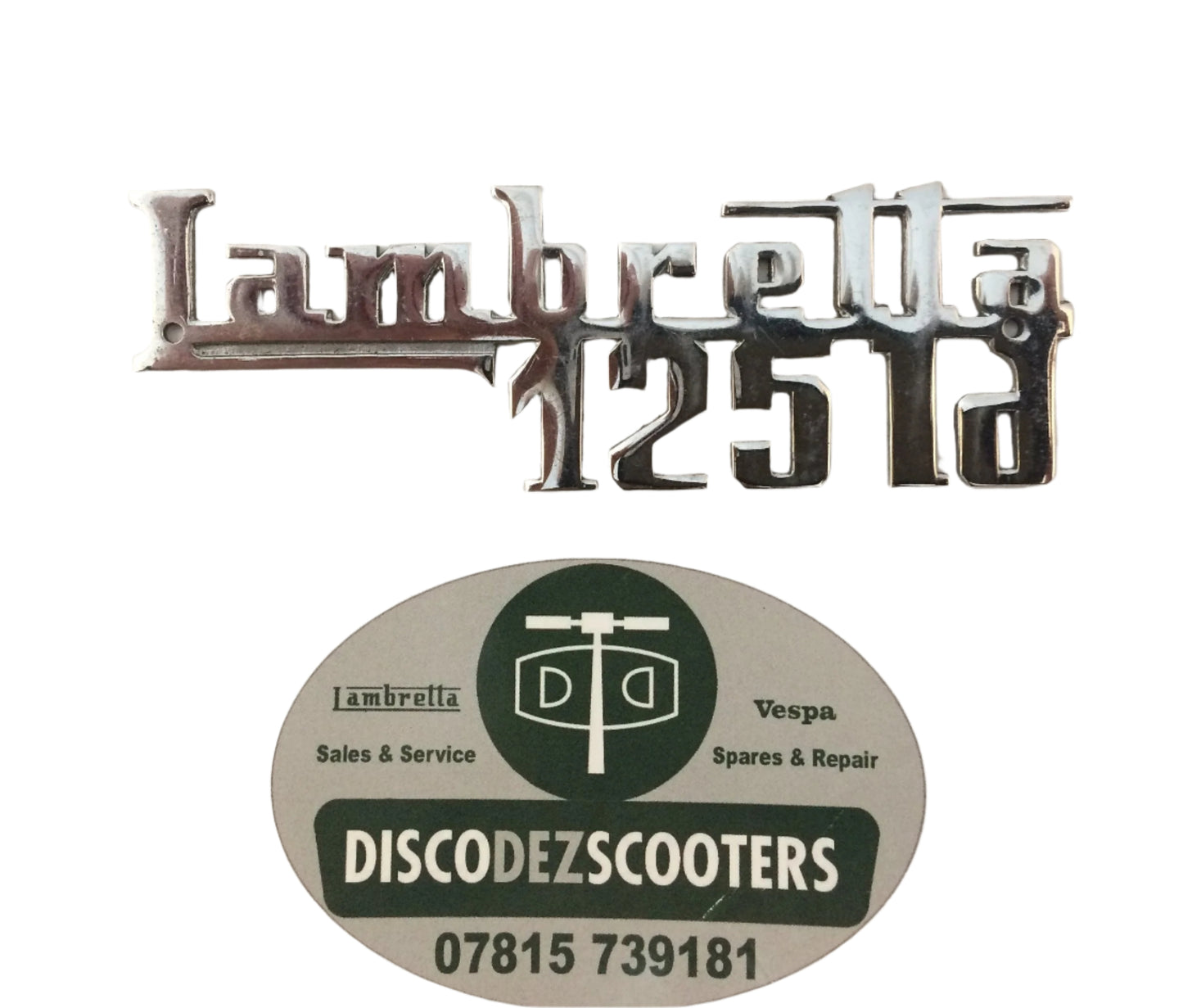 Lambretta 125 LD legshield badge NOS