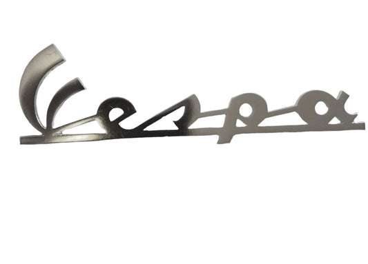 Vespa legshield script badge