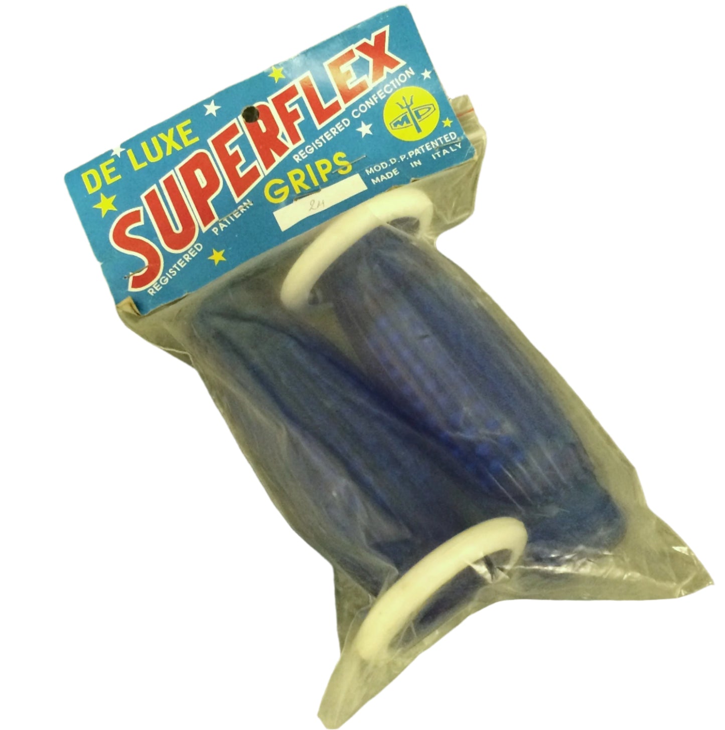 "Superflex" Translucent BLUE bubble grips 26mm