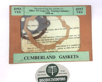 Vespa Clubman VB1T decoke gasket set NOS