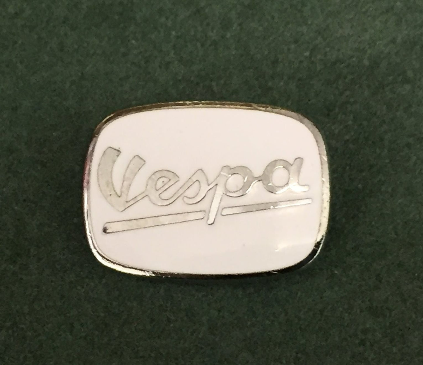 Vespa enamel lapel pin badge White