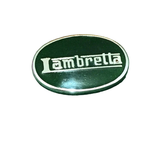 Lambretta oval enamel lapel pin badge Green