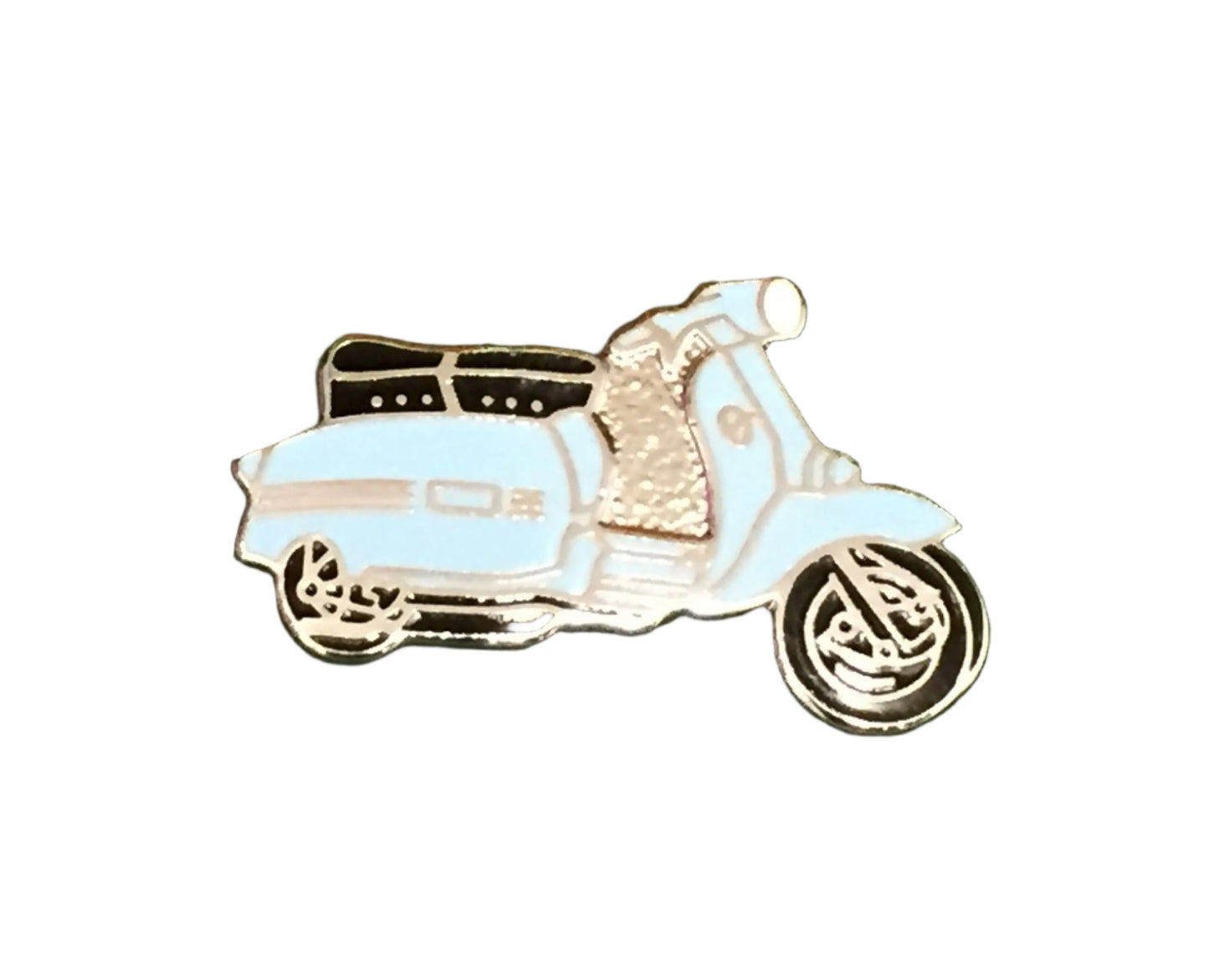 Lambretta GP cut out enamel lapel pin badge pale blue