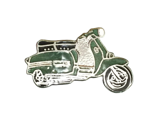 Lambretta GP cut out enamel lapel pin badge Green