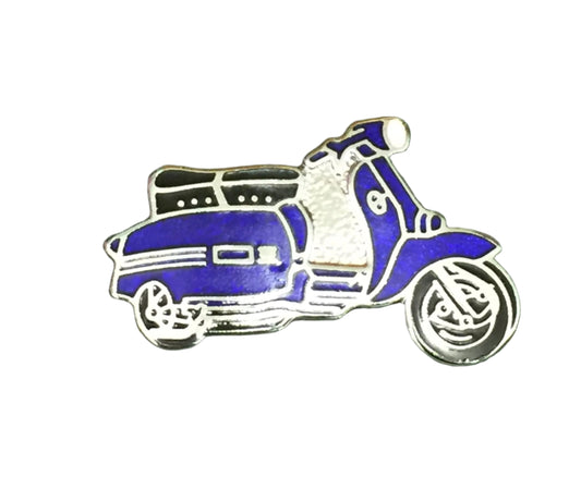 Lambretta GP cut out enamel lapel pin badge royal blue