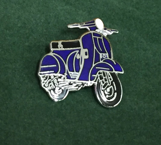 Vespa P range cut out enamel lapel pin badge blue