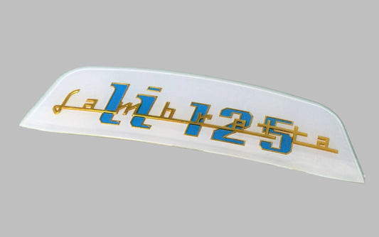 Shaped Lambretta rear frame badge LI 125
