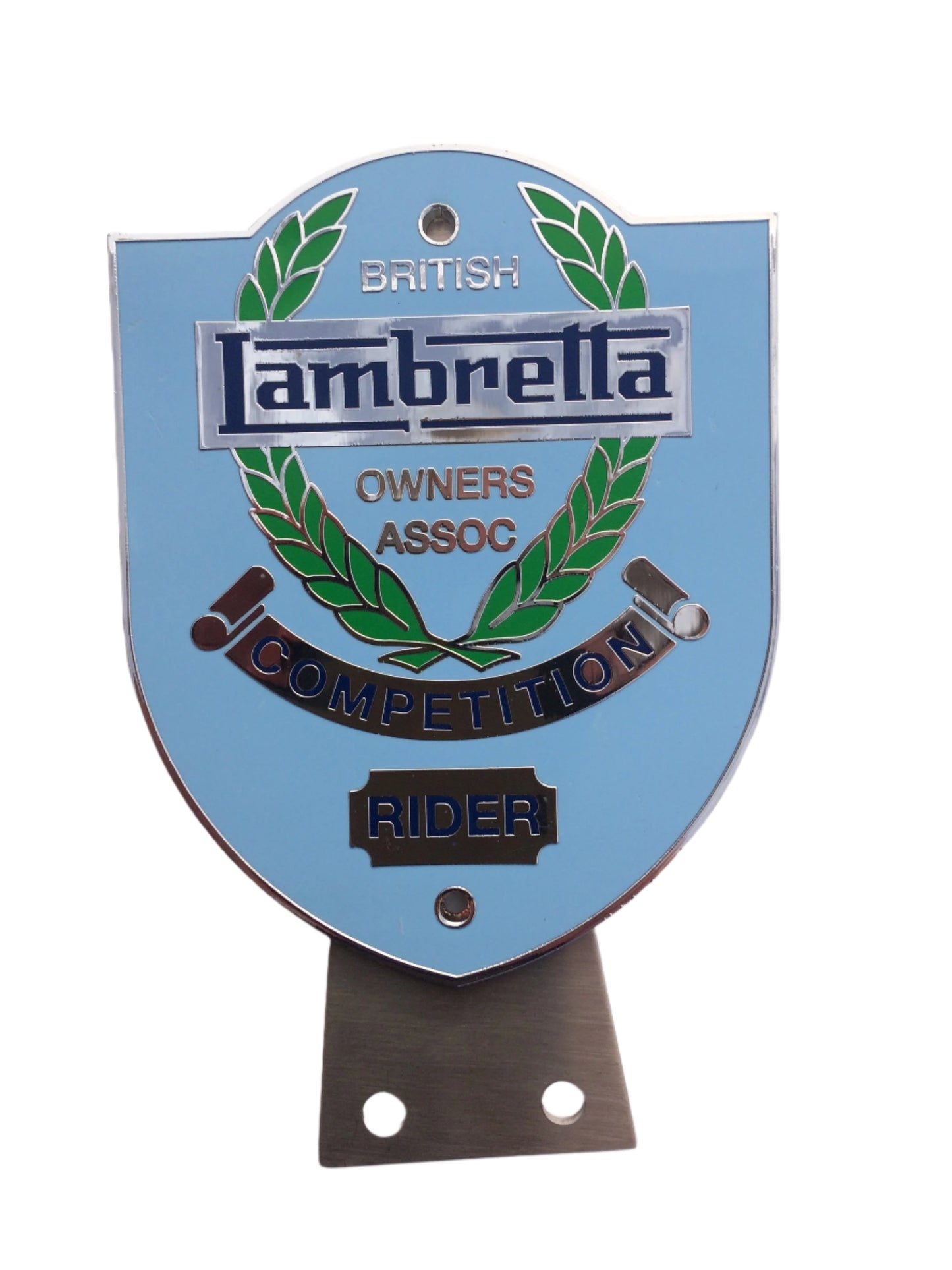 Lambretta BLOA badge mounting plate