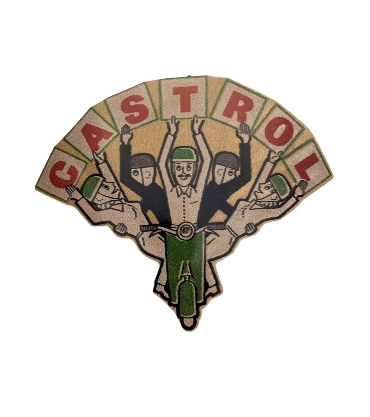 CASTROL vintage scooter sticker 90mm x 70mm