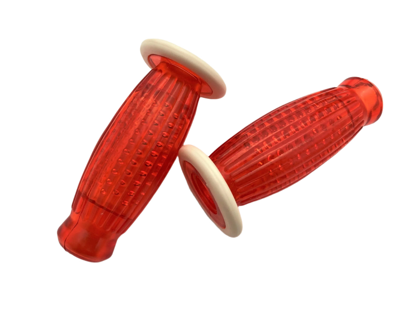 "Superflex" Translucent RED bubble grips 24mm