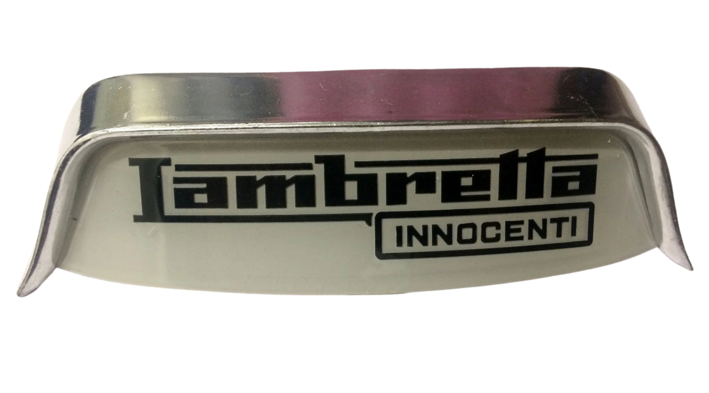 Lambretta SX Rear Frame Badge (Shaped) And Holder