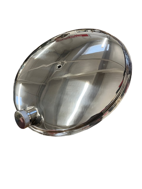 Polished stainless steel spare wheel mount fuel tank 10 inch