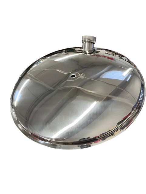 Polished stainless steel spare wheel mount fuel tank 10 inch