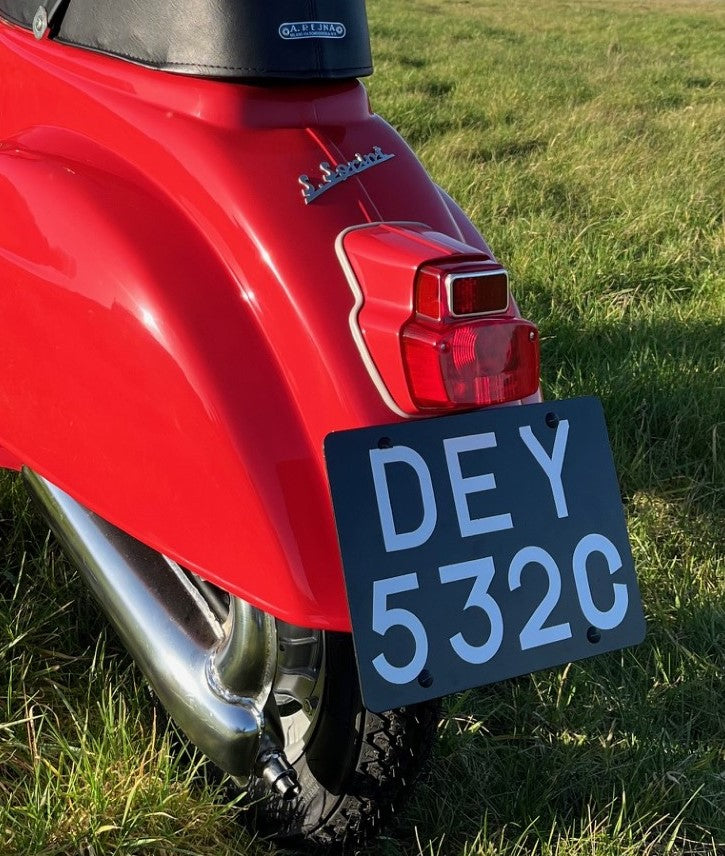 Rear standard size number plate 9 inch x 7 inch