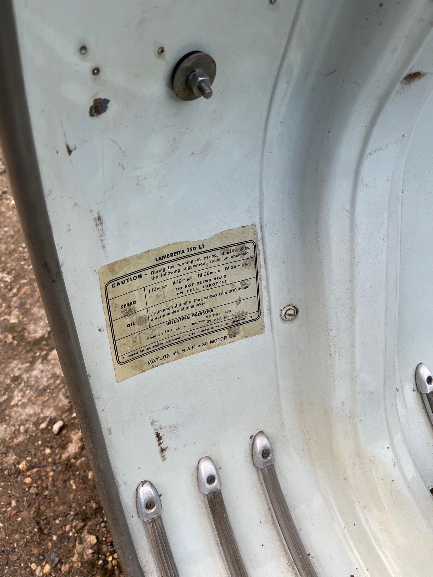 LAMBRETTA 1958 Li150 SERIES 1 "FRAME BREATHER" 3500 miles original paint!