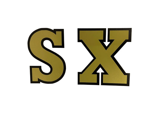 Lambretta " S X " gold Decorettes 5" (127 mm)