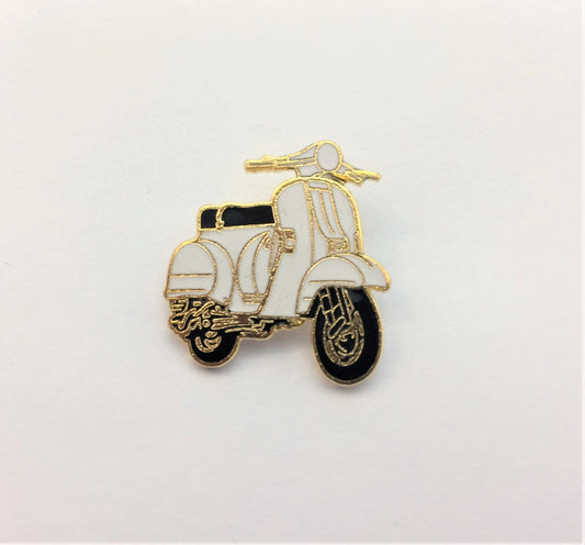 Vespa P range cut out enamel lapel pin badge White