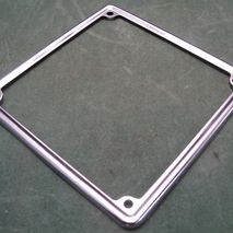 stainless number plate surround 