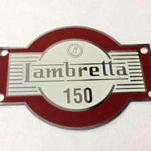 lambretta LD 150 accessory badge red